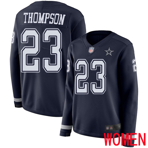 Women Dallas Cowboys Limited Navy Blue Darian Thompson #23 Therma Long Sleeve NFL Jersey